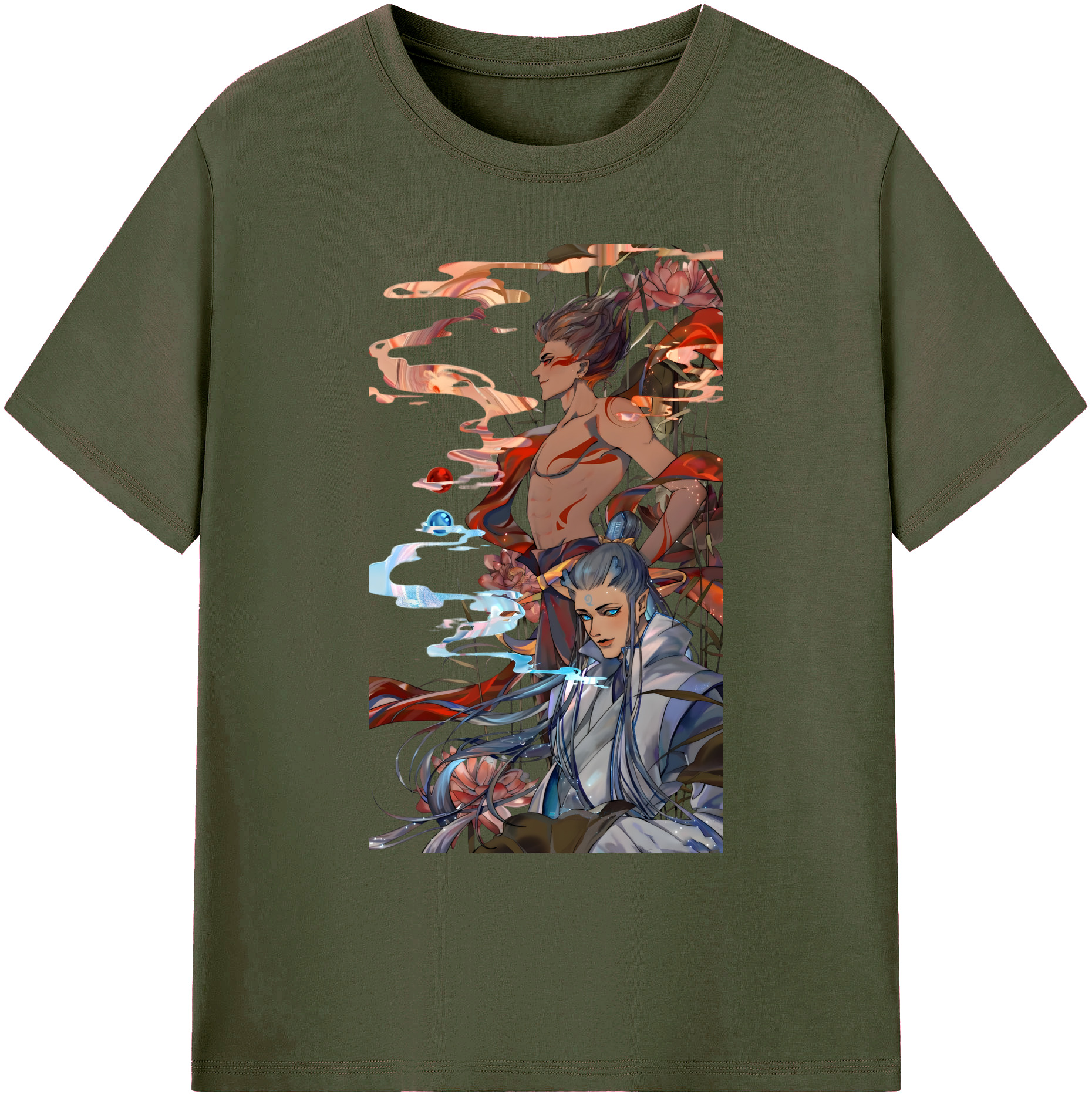 （画像用） Ne Zha 2 ナタ 魔童の大暴れ 綿100％ メンズ半袖Tシャツ｜肌触りやわらか＆通気性